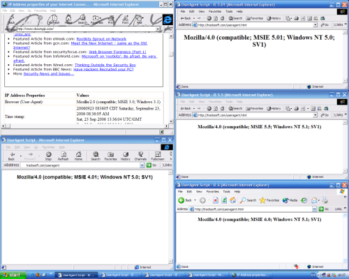 multiple versions of IE