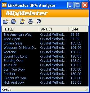 BPM Analyzer起動画面